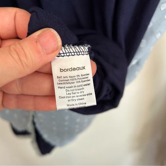 Bordeaux Cavay Swiss Dot Top - Picture 7 of 7